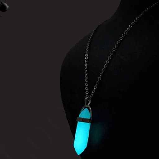 گردنبند شب تاب کاپلی شفاف پینترستی وارداتی طرح ستاره قلب سنگی کیوت دخترانه مناسب کادو هدیه ست دوستی شب نما — تصویر ۴