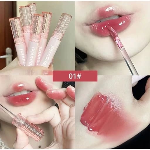 تینت لب شیشه ای خرس تدی پینترستی فانتزی کیوت براق شاداب کننده لب ها و گونه تینت کره ای کریستالی — تصویر ۶