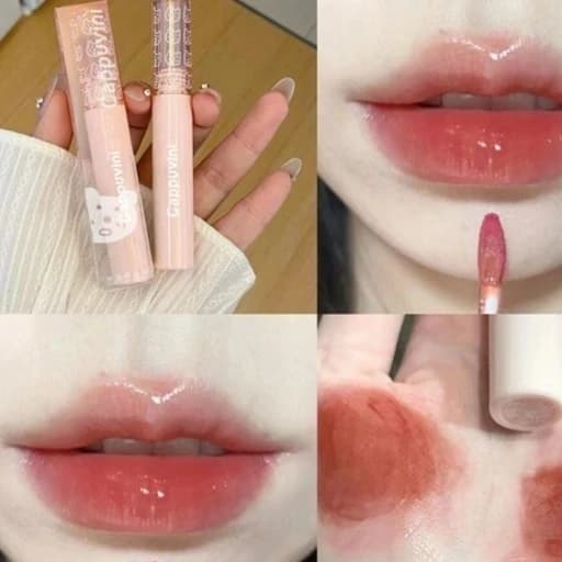 تینت لب شیشه ای خرس تدی پینترستی فانتزی کیوت براق شاداب کننده لب ها و گونه تینت کره ای کریستالی — تصویر ۵