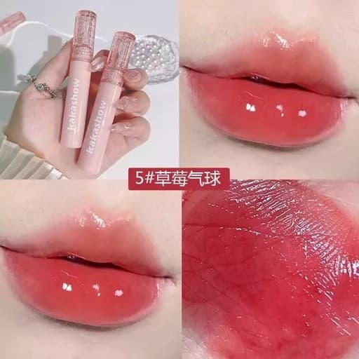 تینت لب شیشه ای خرس تدی پینترستی فانتزی کیوت براق شاداب کننده لب ها و گونه تینت کره ای کریستالی — تصویر ۸