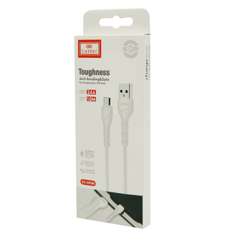 کابل تبدیل USB به microUSB ارلدام مدل EC-095M طول یک متر