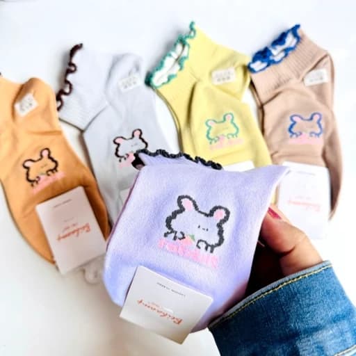 جوراب نیم ساق پینترستی خرگوشی کیوت فانتزی — تصویر ۲