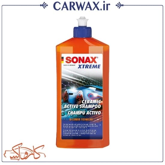 شامپو خنثی با خاصیت سرامیک بدنه خودرو 500 میلی لیتری اکستریم سوناکس SONAX Xtreme Ceramic Active Shampoo 500ml