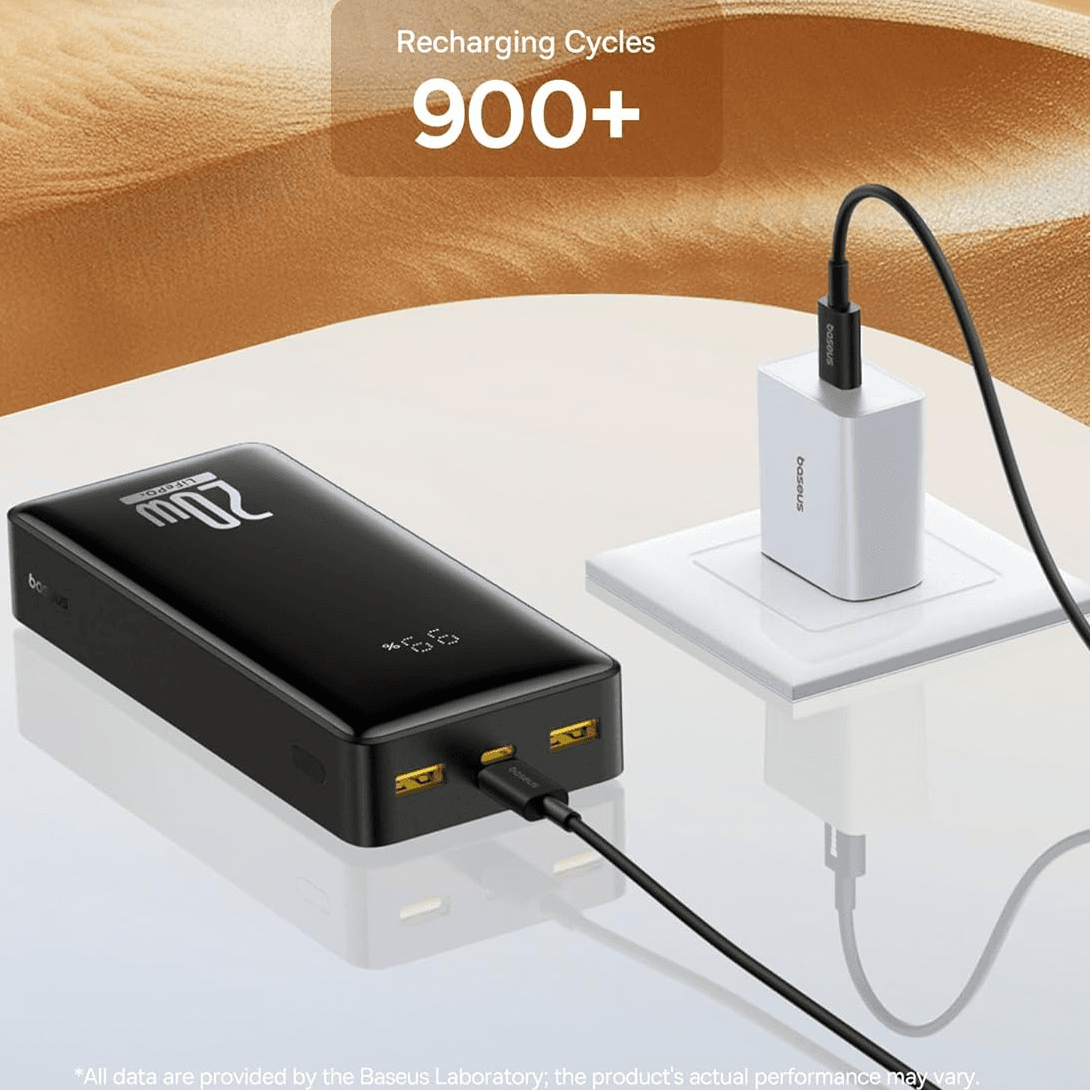 پاوربانک 18400 میلی آمپر بیسوس مدل Baseus LifePO4 20W — تصویر ۳