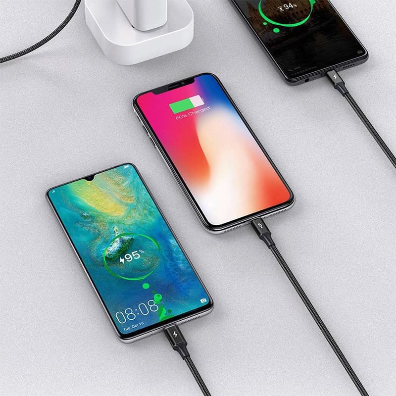 کابل سه در یک سوپر فست شارژ تایپ سی برند بیسوس مدل Rapid 3 in 1 — تصویر ۴