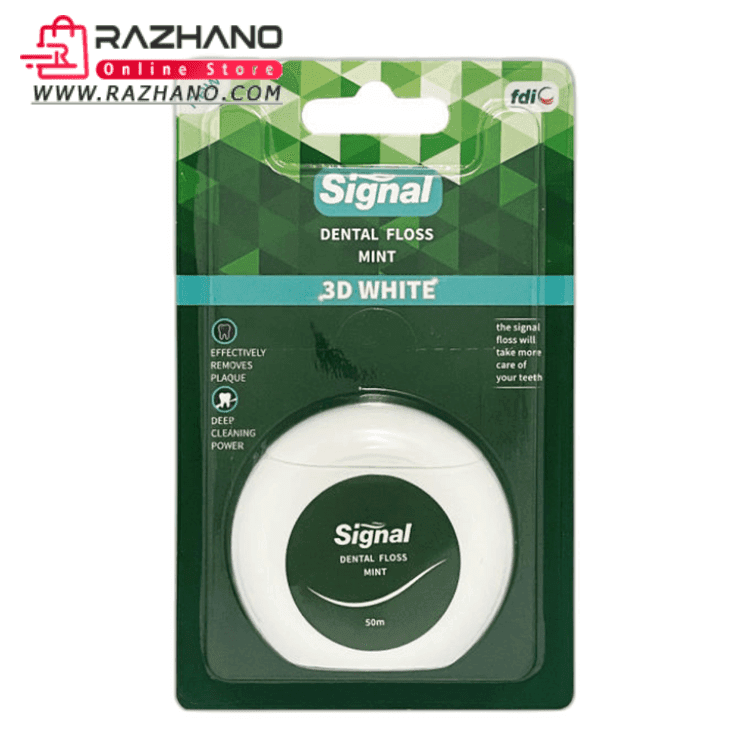 نخ دندان سیگنال مدل نعنایی 3D WHITE طول 50 متر