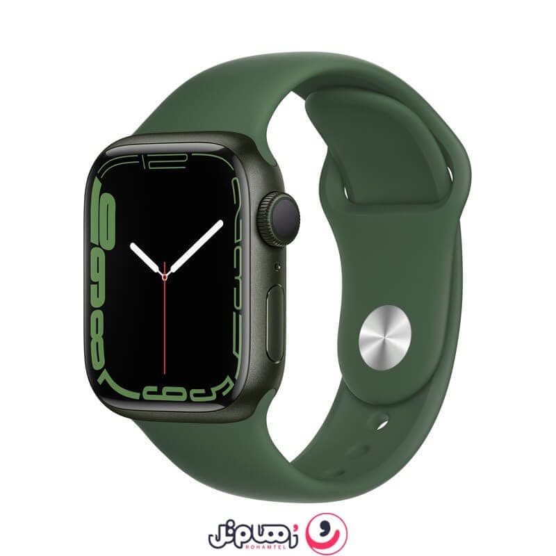 اپل واچ سری 7 مدل 45mm بدنه آلومینیوم با بند سیلیکونی اسپورت – مشکی — تصویر ۴