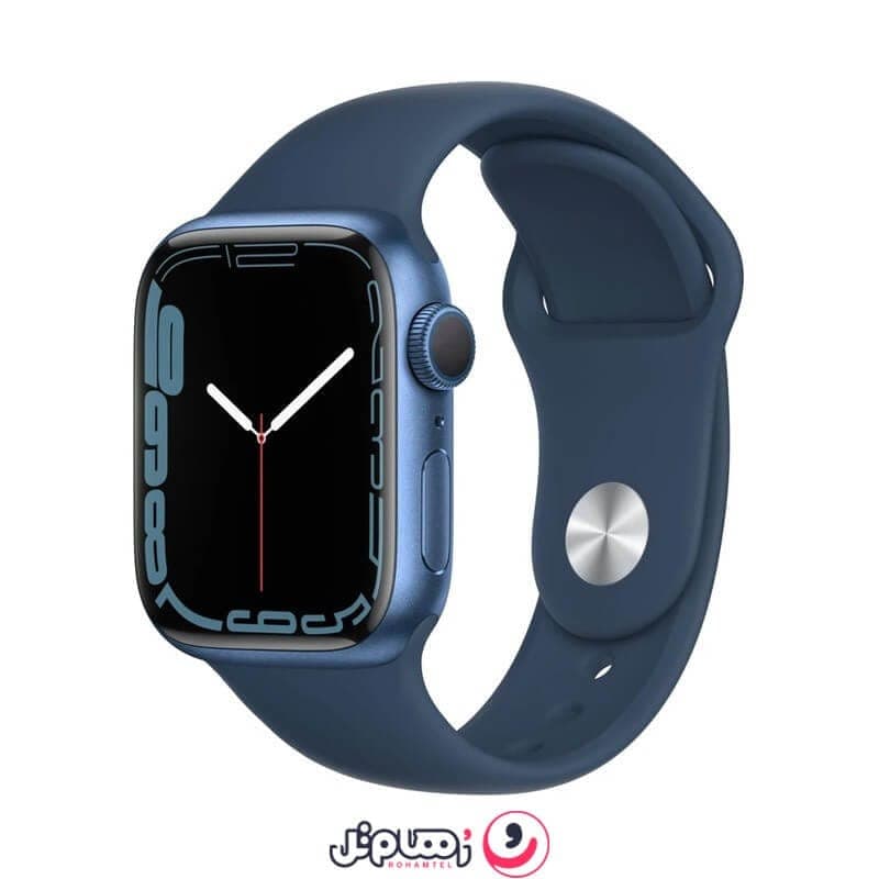اپل واچ سری 7 مدل 45mm بدنه آلومینیوم با بند سیلیکونی اسپورت – مشکی — تصویر ۶