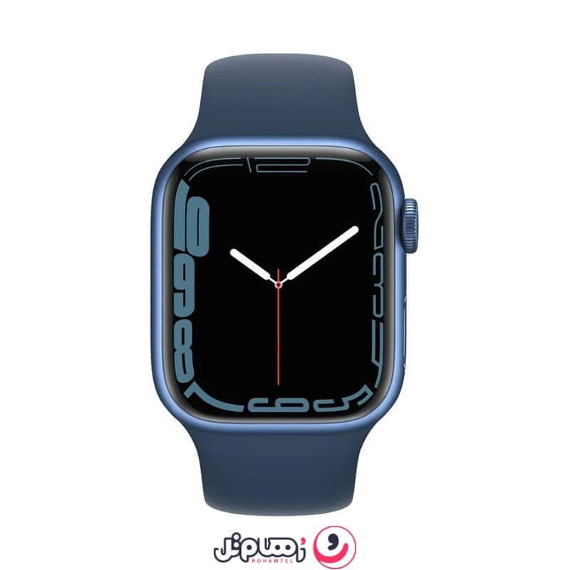 اپل واچ سری 7 مدل 45mm بدنه آلومینیوم با بند سیلیکونی اسپورت – مشکی — تصویر ۷