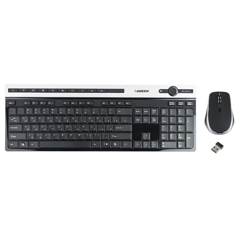 کیبورد و موس بی سیم گرین GREEN GKM-505W (گارانتی گرین) — تصویر ۲