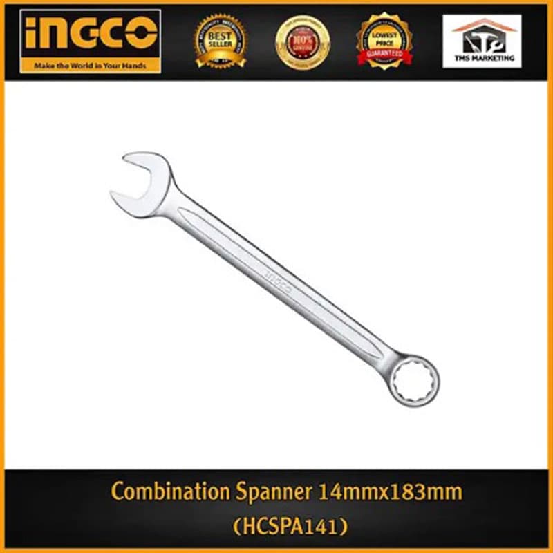 آچار یکسر رینگ و یکسر تخت سایز 19 اینکو مدل HCSPA191 — تصویر ۳