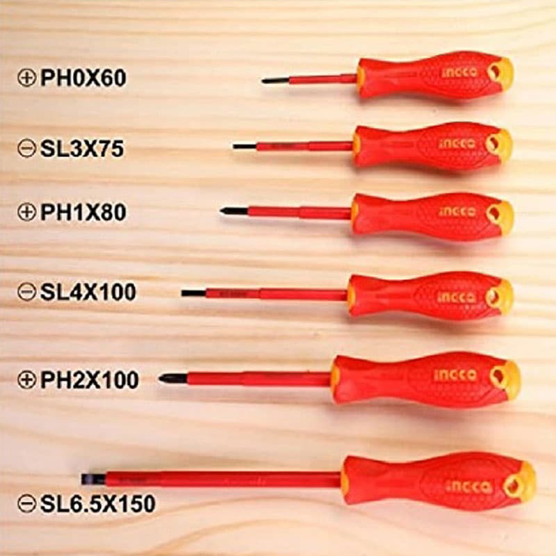 ست 6 عددی پیچ گوشتی عایق بر اینکو مدل HKISD0608 — تصویر ۷