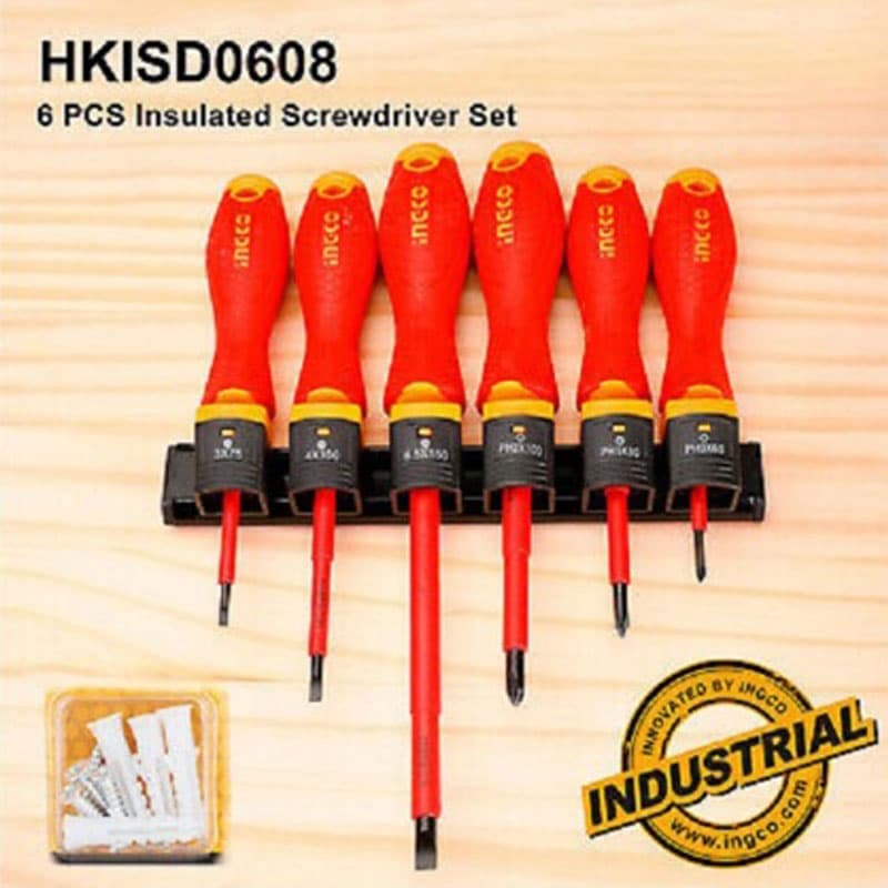 ست 6 عددی پیچ گوشتی عایق بر اینکو مدل HKISD0608 — تصویر ۴
