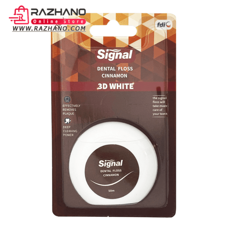 نخ دندان سیگنال مدل دارچین 3D WHITE طول 50 متر