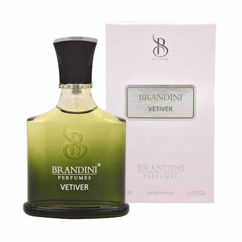 عطر جیبی مردانه برندینی Brandini Vetiver خنک و چوبی 33ml