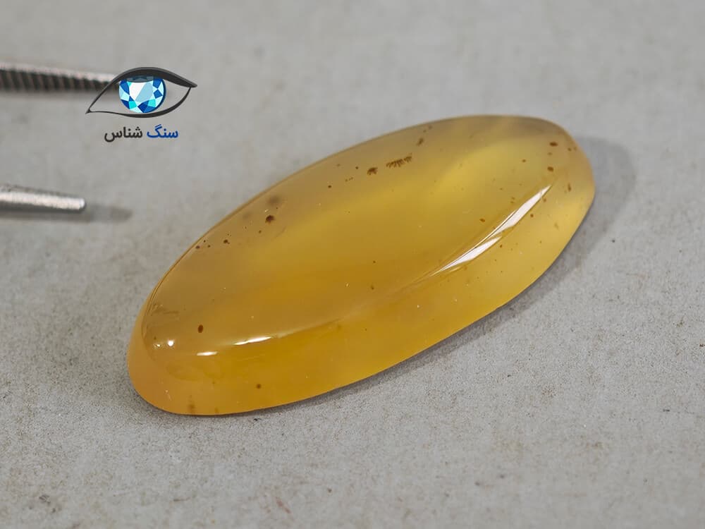 نگین عقیق زرد طبیعی 4 گرم — تصویر ۵