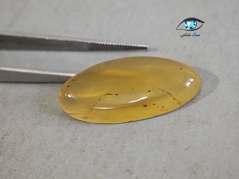 نگین عقیق زرد طبیعی 4 گرم — تصویر ۶