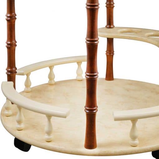 ترولی چوبی سرو و پذیرایی مدل DENISE کد Z-9912 رنگ MARBLE/BR — تصویر ۵