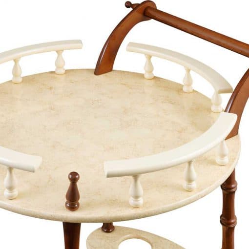 ترولی چوبی سرو و پذیرایی مدل DENISE کد Z-9912 رنگ MARBLE/BR — تصویر ۴