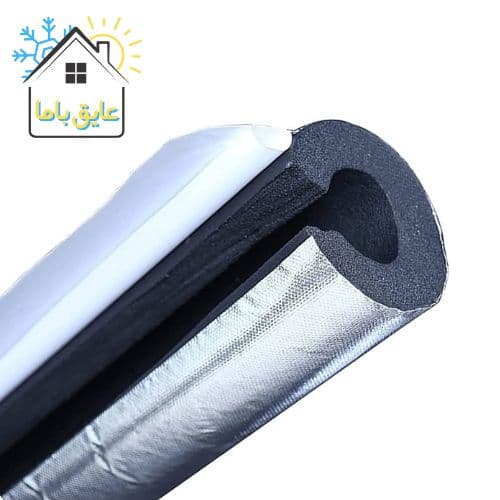 عایق الاستومری لوله ای با روکش آلومینیم 170 میکرون سایز 114mm — تصویر ۲