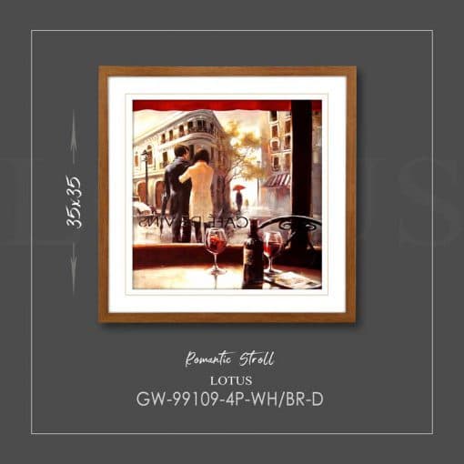 تابلو مدرن مدل ROMANTIC STROLL-WH BR-D کد GW-99109 — تصویر ۳
