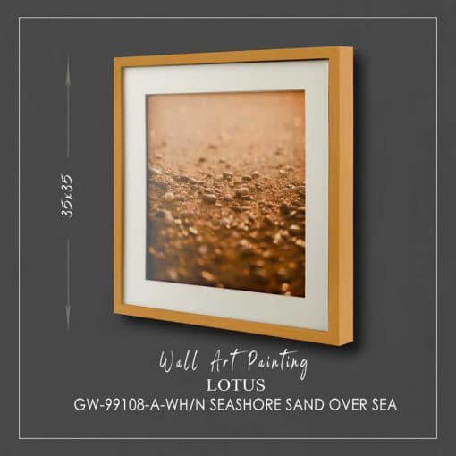 تابلو مدرن ماسه های ساحل (SEASHORE SAND OVER SEA) کد GW-99108 WH N-A — تصویر ۴