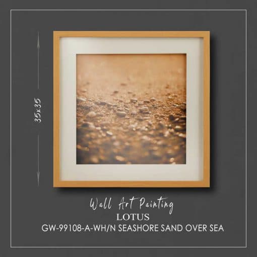 تابلو مدرن ماسه های ساحل (SEASHORE SAND OVER SEA) کد GW-99108 WH N-A — تصویر ۵