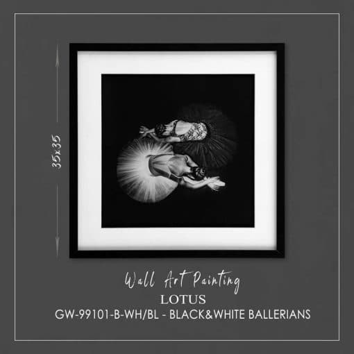 تابلو مدرن بالرین (BLACK&WHITE BALLERIANS) کد GW-99101-B-WH/BL — تصویر ۳