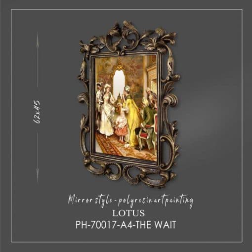 تابلو آینه ای پلی رزین مدل THE WAIT کد PH-70017-A4 — تصویر ۵