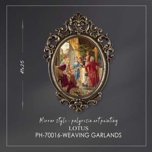 تابلو آینه ای پلی رزین مدل WEAVING GARLANDS کد PH-70016 — تصویر ۳