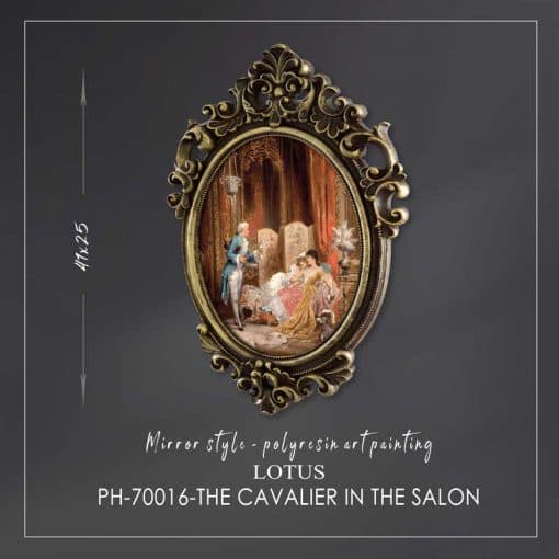 تابلو آینه ای پلی رزین مدل THE CAVALIER IN THE SALON کد PH-70016 — تصویر ۵