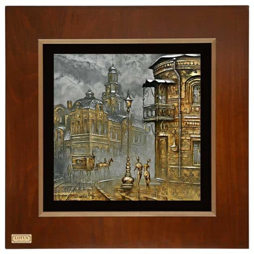 تابلو ورق طلا مدل FWSGB-38×38-A