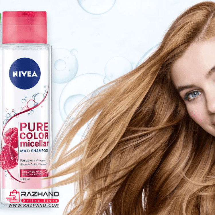 شامپو میسلار موهای رنگ شده نیوا مدل PURE COLOR حجم 400 میل — تصویر ۲