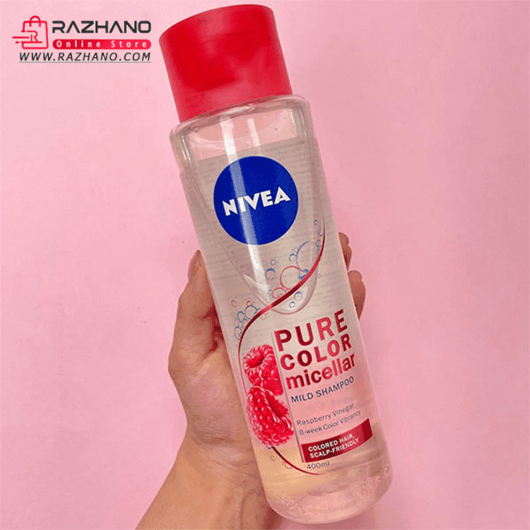 شامپو میسلار موهای رنگ شده نیوا مدل PURE COLOR حجم 400 میل — تصویر ۴