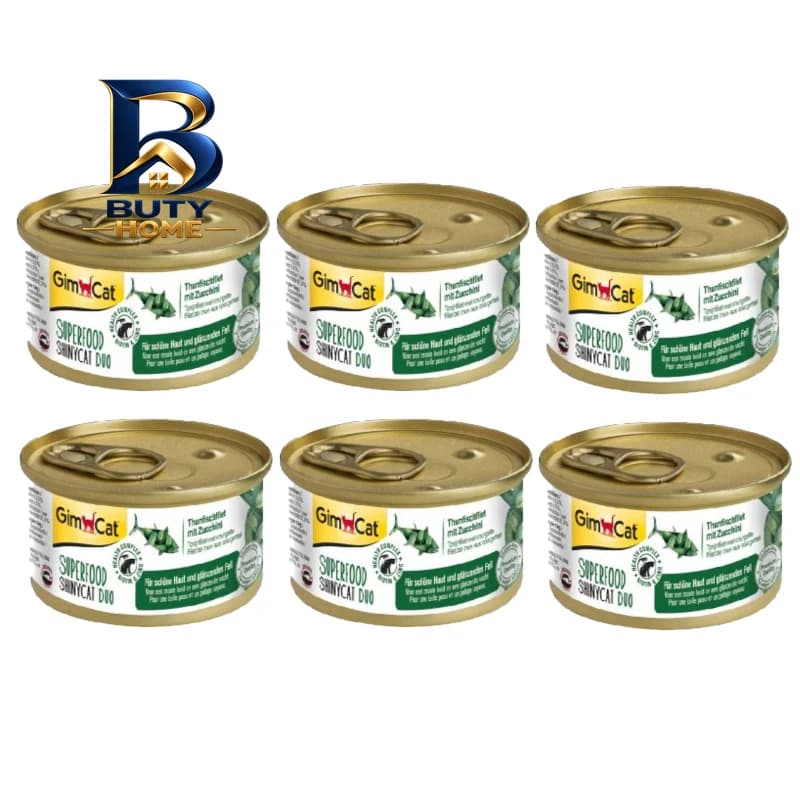 کنسرو غذای گربه بالغ جیم کت مدل Superfood طعم ماهی تن و کدو وزن 70 گرم بسته 6 عددی — تصویر ۲