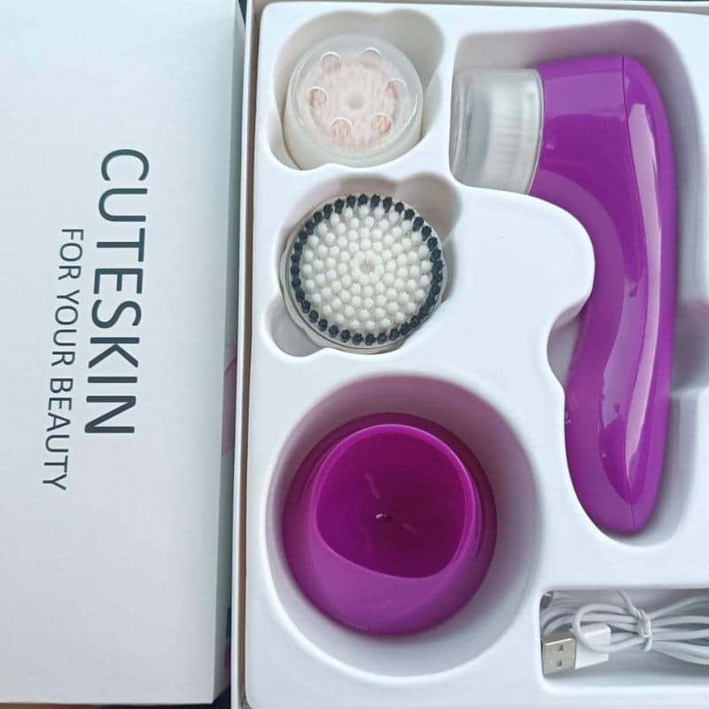 دستگاه فیس براش شارژی مدل پرفکت سونیک اف 800 کیوت اسکین صورتی ا cute skin face brush — تصویر ۴