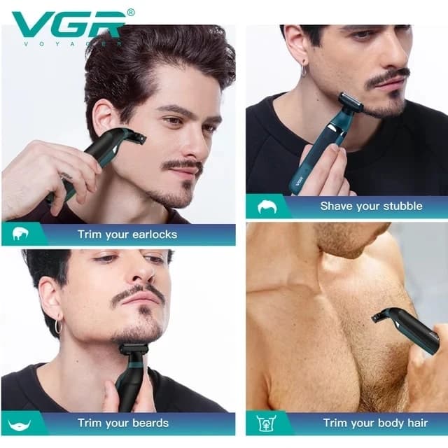 ست ماشین اصلاح موی صورت و بدن وی جی ار مدل V-393 — تصویر ۱۱
