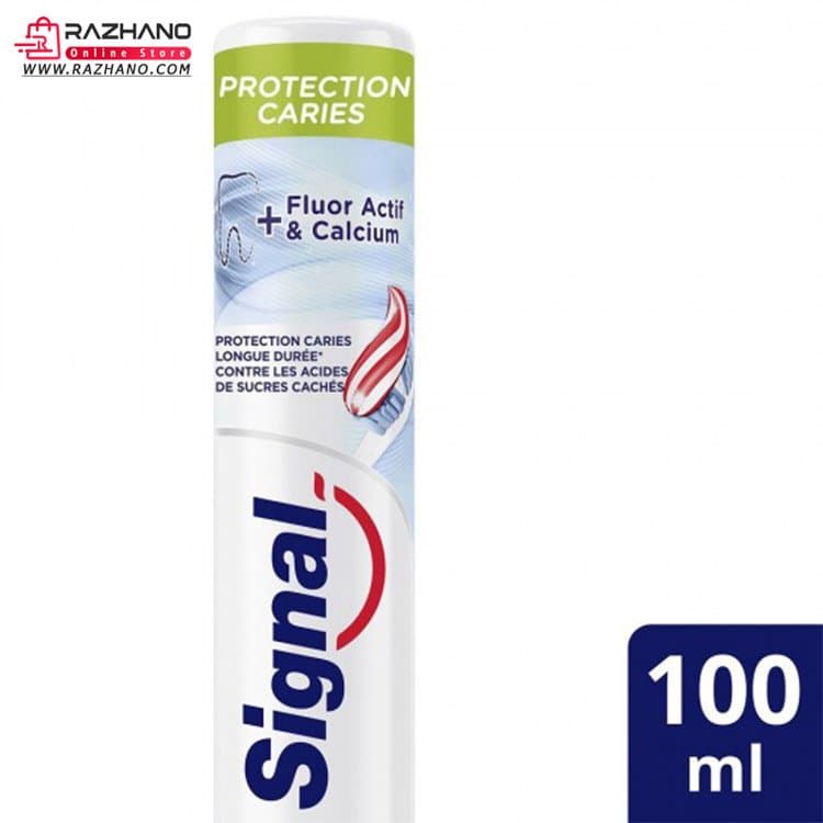 خمیردندان پمپی Signal مدل protection caries حجم 100 میل — تصویر ۴
