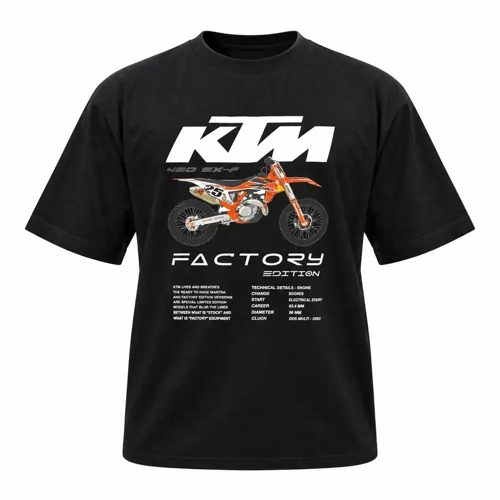 تیشرت نخ پنبه طرح KTM
