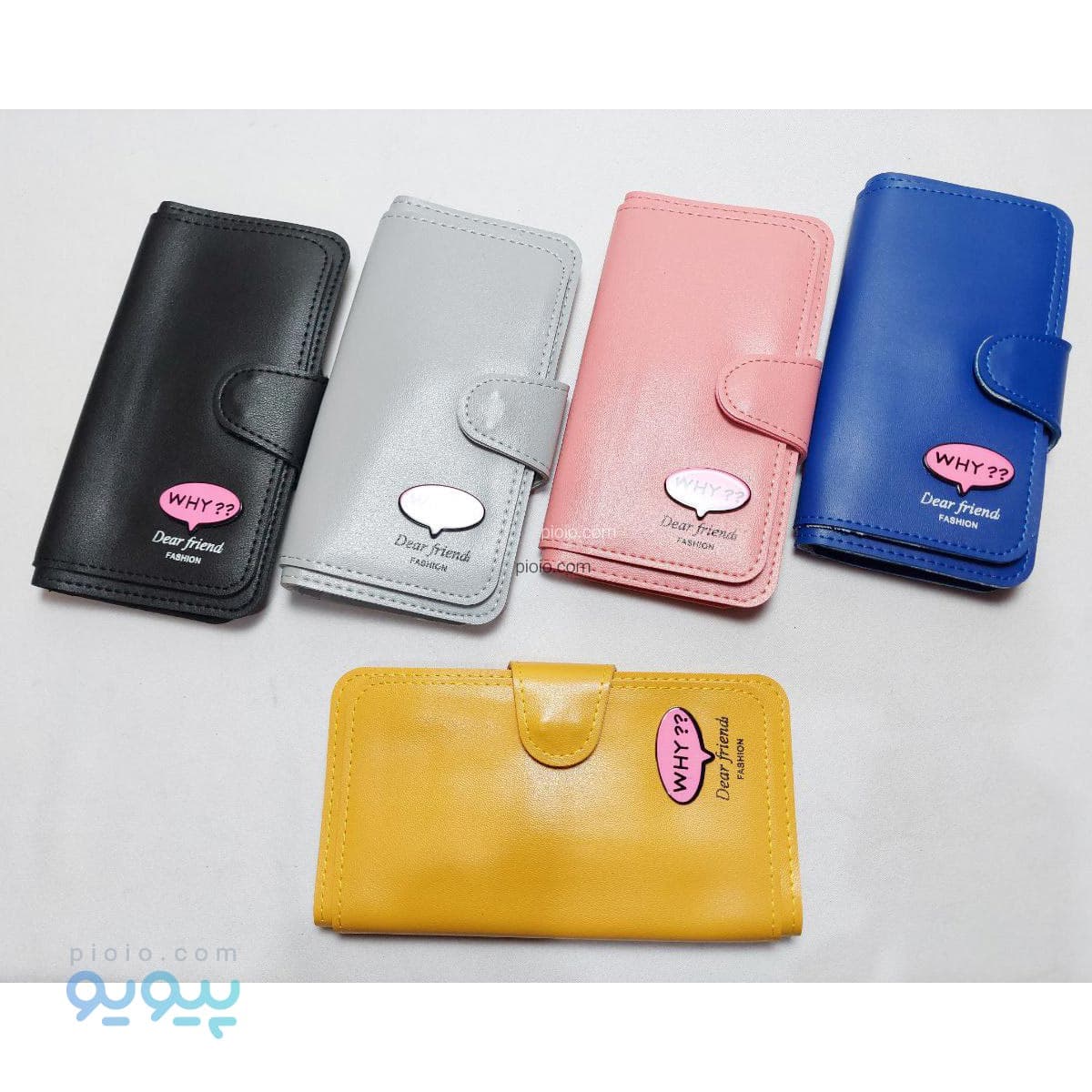 کیف پول دخترانه طرح WHY کد 74077 تک و عمده — تصویر ۲