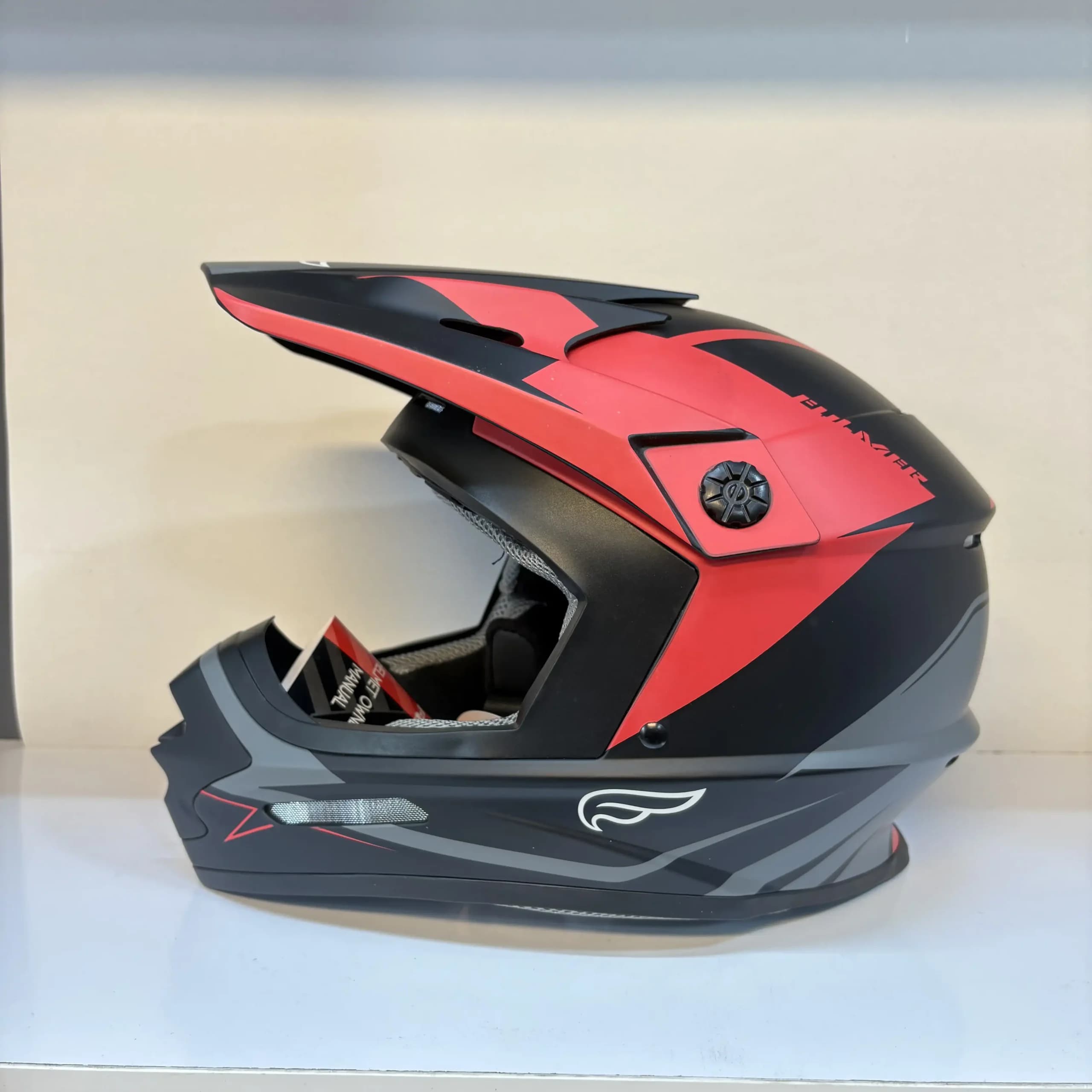 🏍️ کلاه کراسی Full Mer | حرفه‌ای و مقاوم قرمز — تصویر ۳