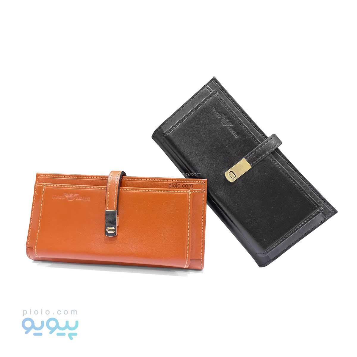 کیف پول کتی چرم طبیعی قفل دار