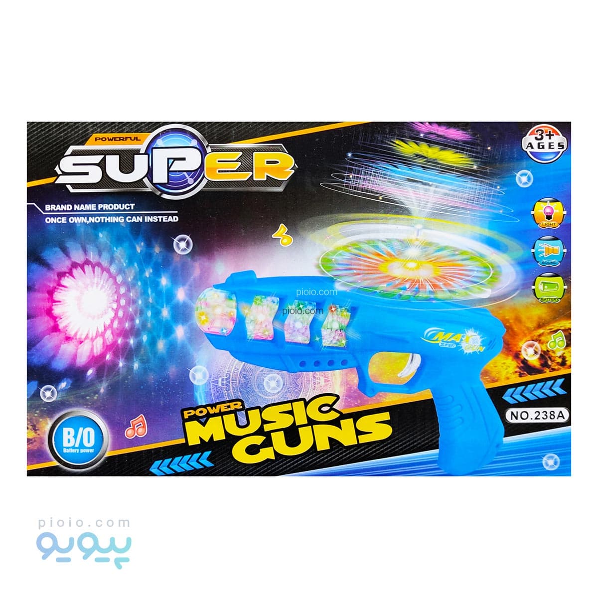 تفنگ اسباب بازی چراغ دار SUPER آیتم238 تک و عمده
