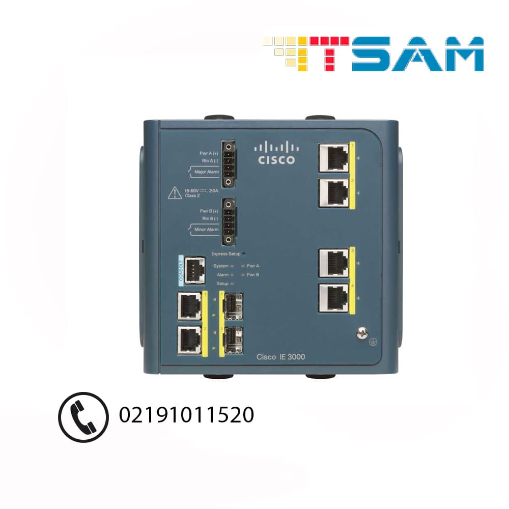 سوئیچ صنعتی سیسکو مدل IE-3000-4TC — تصویر ۲