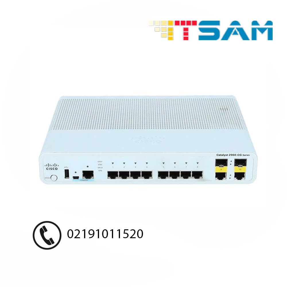 سوئیچ سیسکو مدل WS-C2960CG-8TC-L