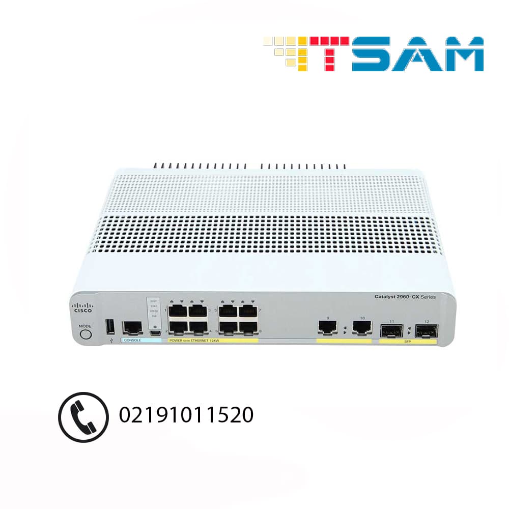 سوئیچ سیسکو مدل WS-C2960CX-8PC-L