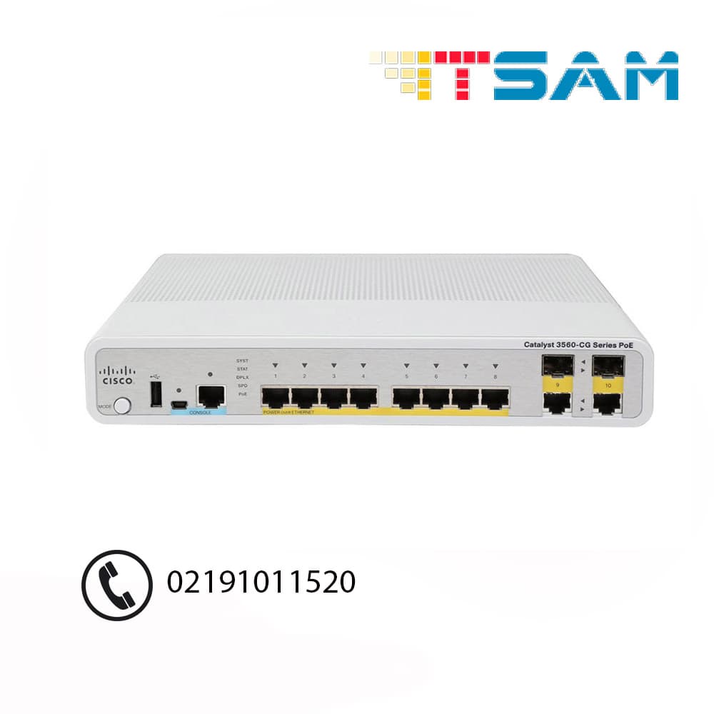 سوئیچ سیسکو مدل WS-C3560CG-8PC-S استوک