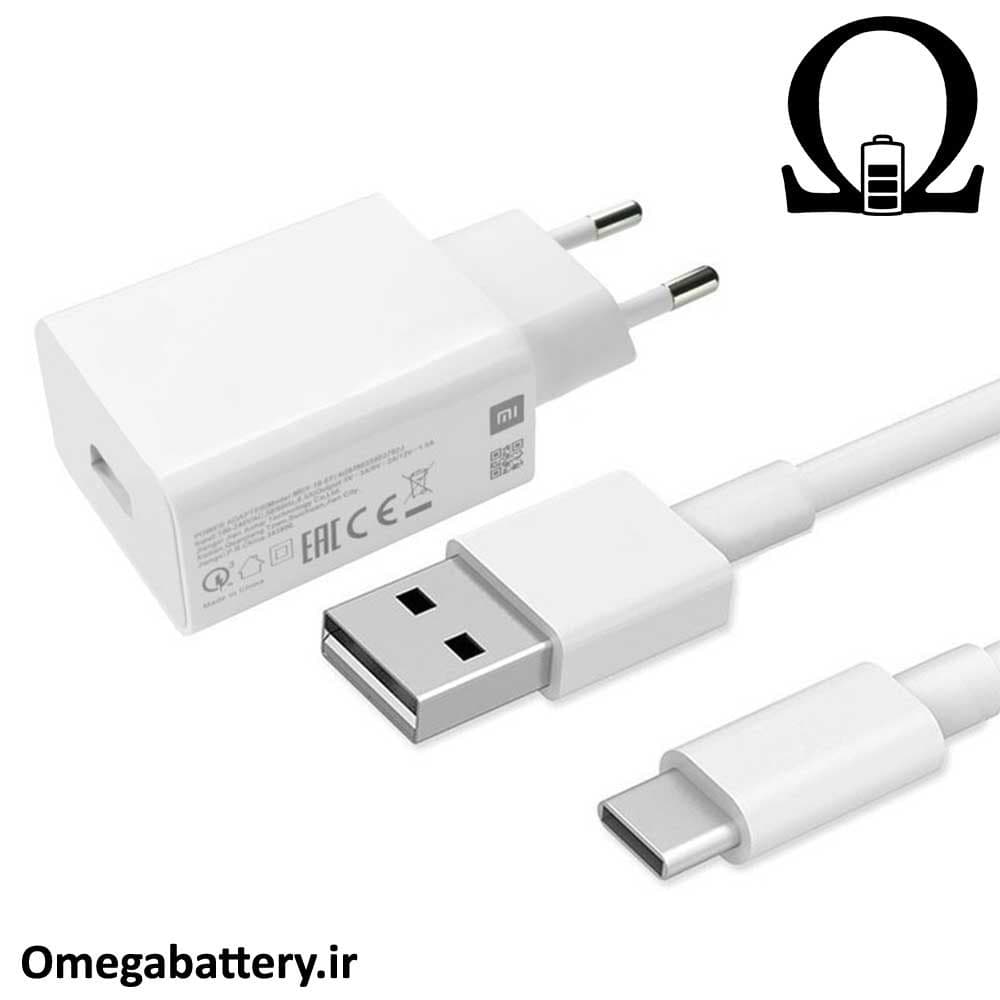 کابل شارژ و آداپتور فست شارژ اصلی شیائومی Xiaomi Mi CC9