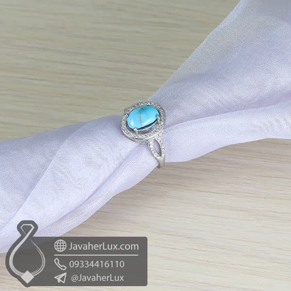 انگشتر نقره زنانه فیروزه نیشابوری اصلی _ کد : 100636
