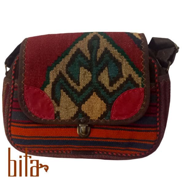کیف گلیمی دوشی قفل دار درختی